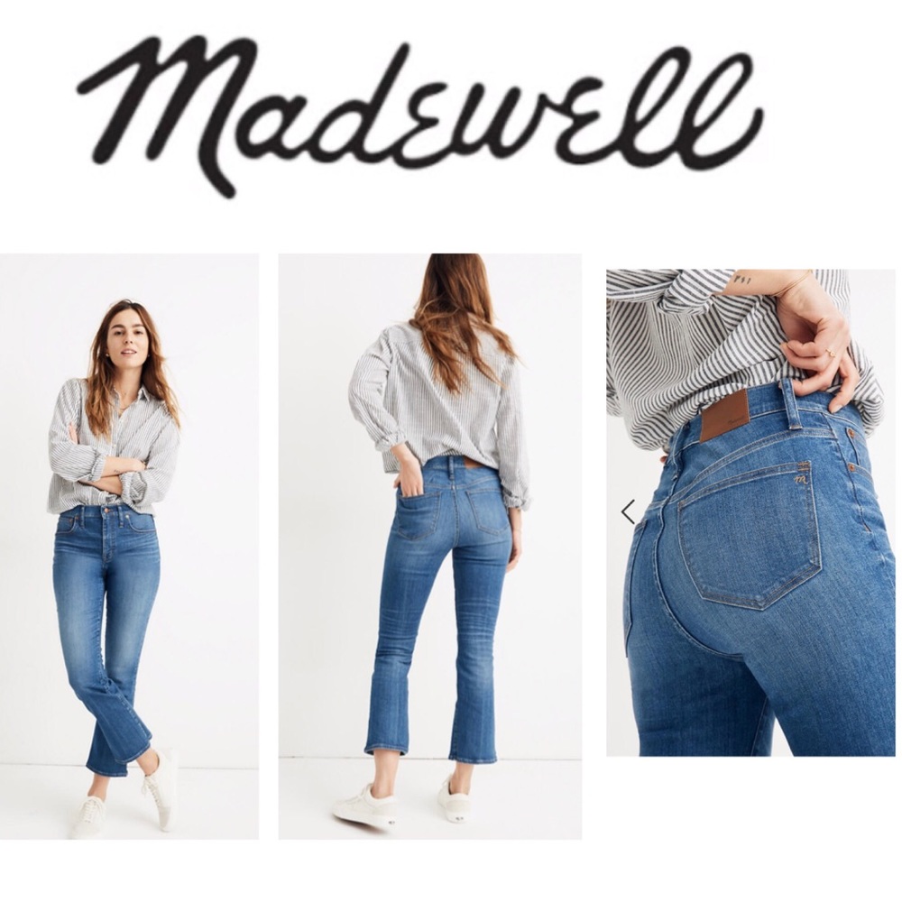 Madewell Cali Demi-Boot Crop Jeans NWT - Size 24 - Picture 1 of 16